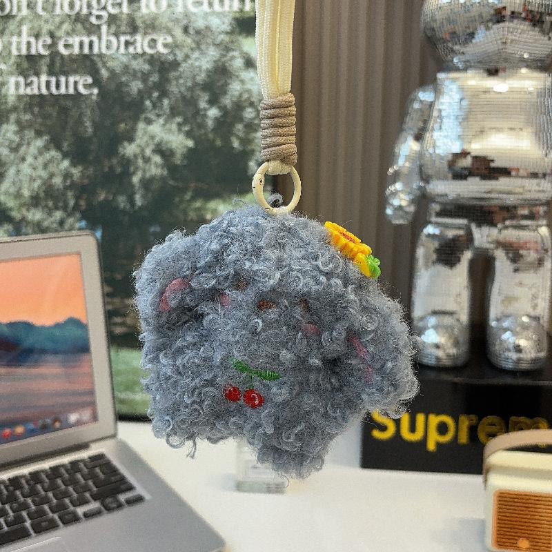 Mini Lockiges Tier Plüsch Schlüsselanhänger Flauschig Weich Stofftier Anhänger Niedliches Taschendekoration für Damen Handtasche Kleine Feiertagsgeschenke