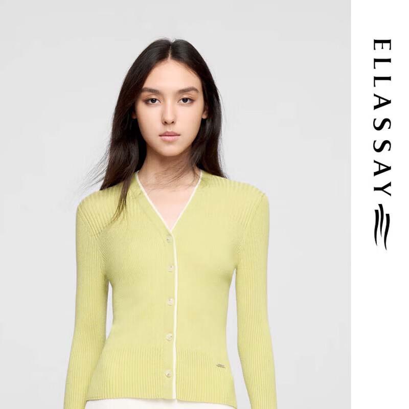 ELLASSAY Women's Stylish V-Neck Knit Sweater