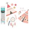 Les Trésors De Lily [R3392] - Sheet of Stickers 'Indian Tipi' Fishing - 20x70 Cm