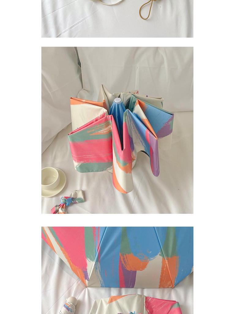 Women's Dual-Use Parasol: Automatic, Sunshade & Rain Umbrella with Black Glue Sunscreen, Foldable, Japanese & Korean Style