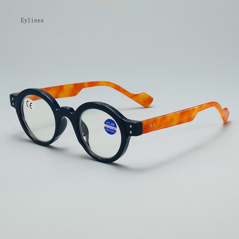 Retro Round Frame Reading Glasses Men Women Anti Blue Light Trends Eyeglasses Fashion High Definition Far Sight Eyewear +1.0+4.0