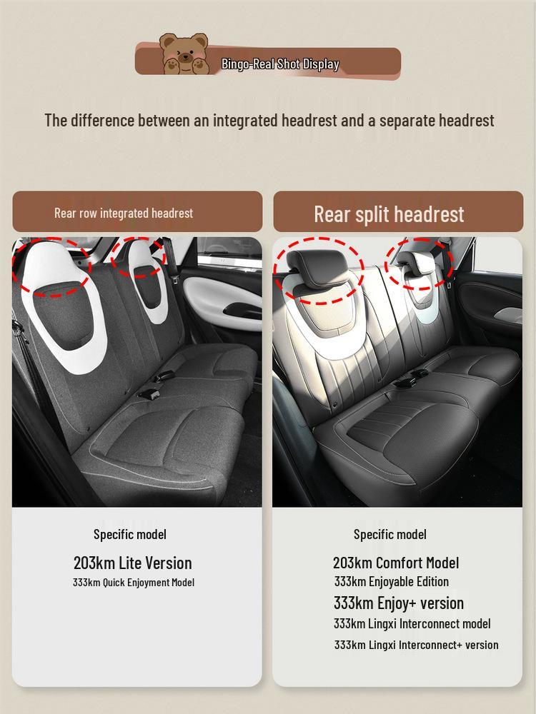 Universal Four-Season Cartoon Leather Car Seat Cushion for Wuling Bingo