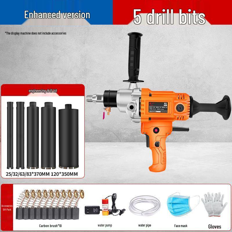 High-Power Handheld Wet/Dry Core Drill for Concrete and Water Drilling