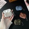 Applicable To Apple Airpodspro1 Oily Leather Retro Leather Pu Imitation Leather Apple 1st Generation Solid Color Earphone Protective Case