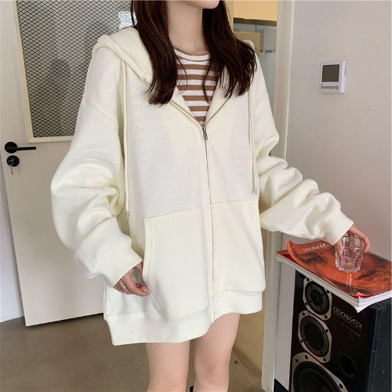 

BF Весна и Осень Свободный Зимний Флисовый Студенческий Свитшот с Капюшоном Apricot color L