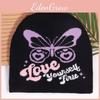 Butterfly Design Knitted Cap Fashionable Cold Weather Hat Gift Accessories