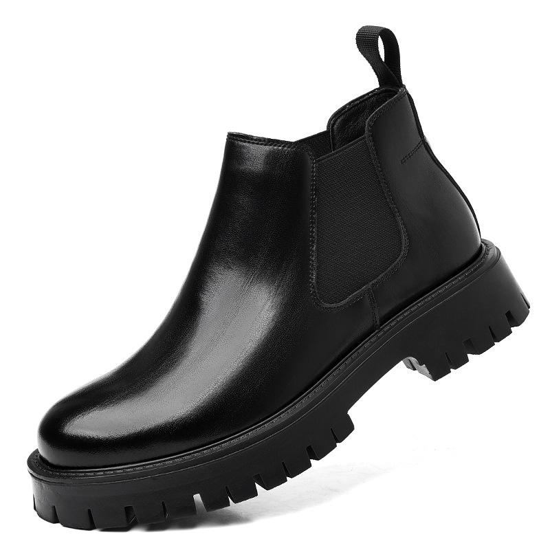 Martin Boots Men's 2024 New Winter Youth High-top Platform Short Boots Velvet Men's Chelsea Boots
