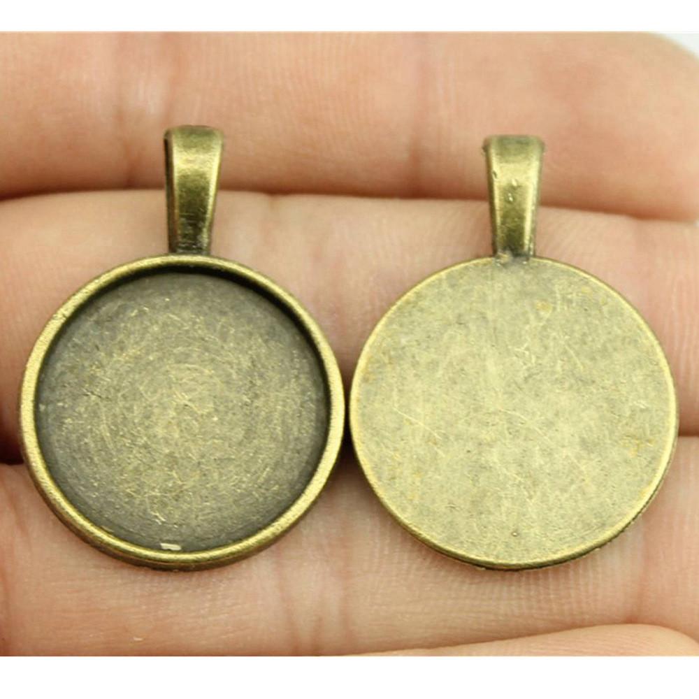 Hodí se pro kulatý 20mm skleněný kabošon Základní lůžko Podložka Bezel Doplňky Díly Chlapecké šperky Cool Dárky Pro