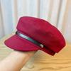 Autumn and Winter Slim Casual Short Cover Warm Woolen Flat Hat Women's Fashion Cloud Octagonal Hat Niche Trend