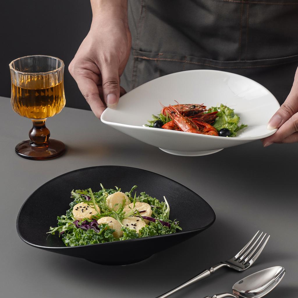 High-Value Plates, Household Irregular Dishes, Hotel Creative Plates, Simple Salad Plates, Artistic Conception Dishes, Trays