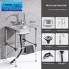 TLXT Enkeltvask i rustfritt stål med stativ