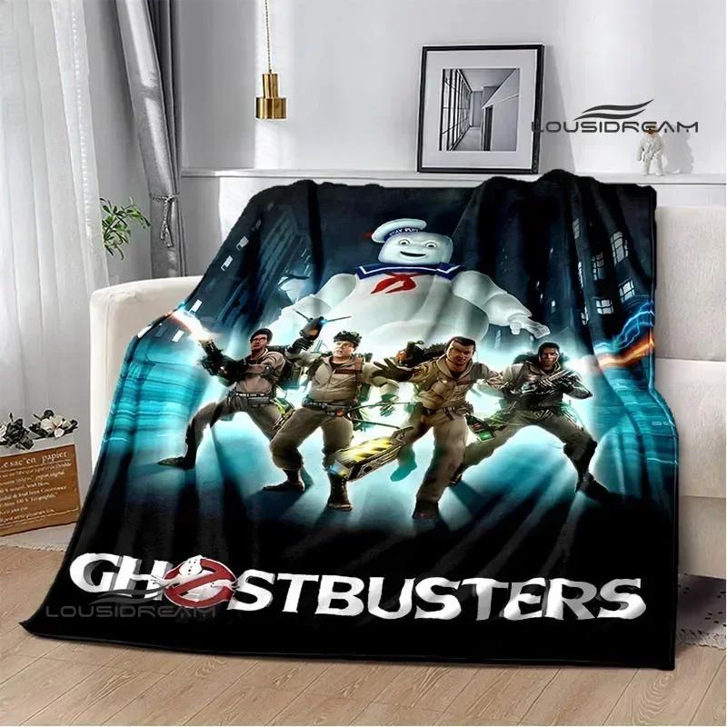 Coperta Stampata Cartoon G-Ghostbusters Calde Coperte in Flanella Morbide e Confortevoli Coperta da Casa Viaggio Fodere per Letto Regalo di Compleanno