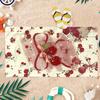 Romantic Cherry&Rose Bow Beach Towel Absorbent Microfiber Quick Dry Sand Resistant Towel For Beach Yoga Swimming Bath Gym Travel