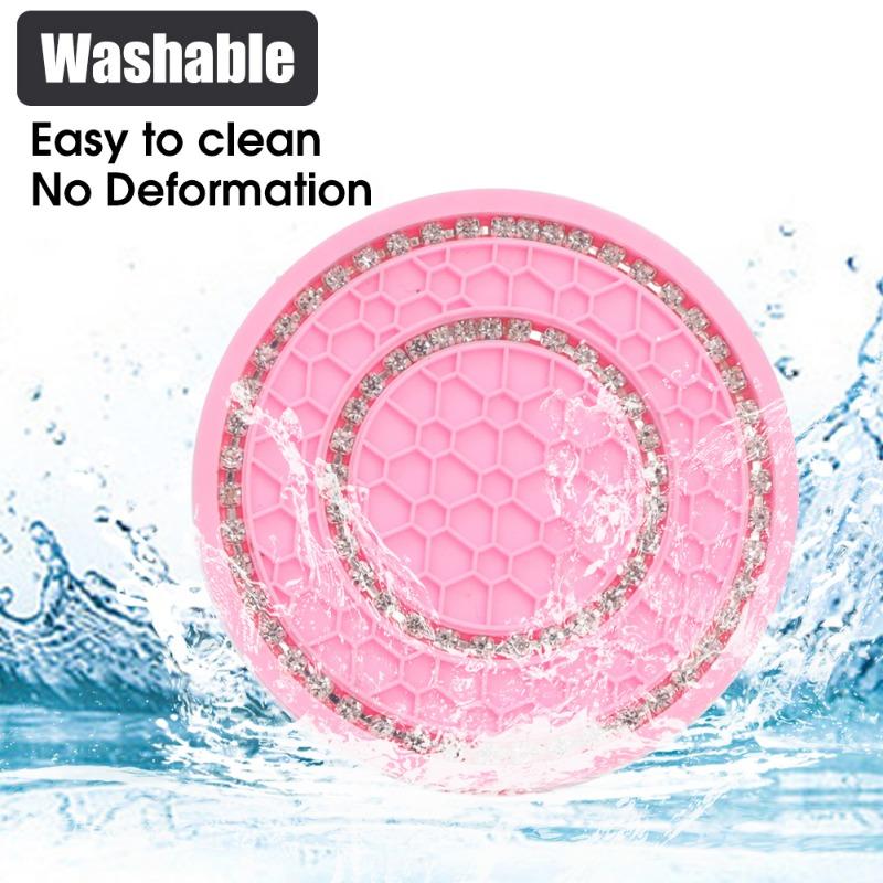 Car Coaster Double Diamond Auto Water Cup Groove Non-slip Pad Honeycomb Heat Insulation Anti Scalding Mat Car Door Groove Mat