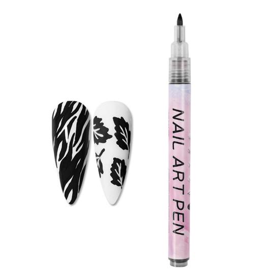 12 Colors Nail Art Pen Set Gel Painting Liner Pen Waterproof Quick Dry DIY Nail Marker Graffiti Dot Gel Pencil for Home Salon