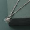 Bohemia Retro Abstract Sunflower Stainless Steel Pendant Necklace for Women Human Face Collar Chain Jewelry Accessories Gifts