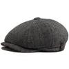 Cappelli Newsboy da Uomo Peaky Autunno Vintage Spina di Pesce Ottagono Cappello Berretti a Righe Casual da Donna Gatsby Cappello Piatto 55-60CM