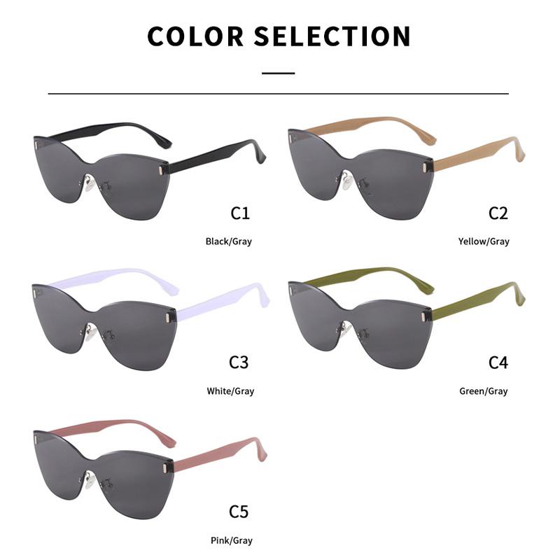 High Quality Rimless Cat Eye Sunglasses Women Men Vintage Fashion UV400 Sun Glasses for Outdoor Driving
