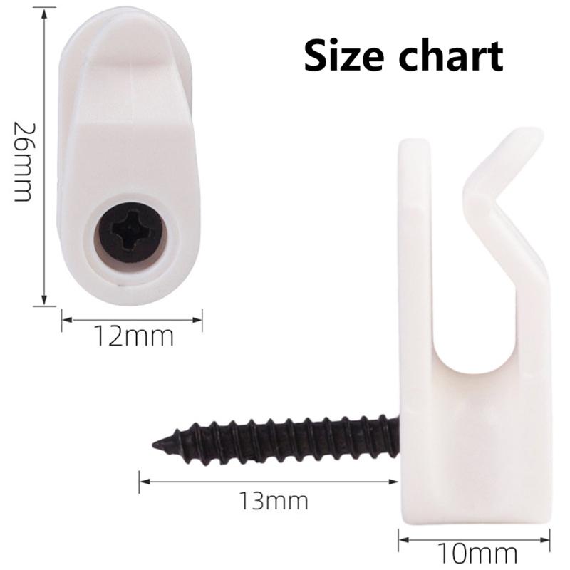 20Pcs Outdoor String Lights Clips Screw-In Plastic Hangers Lights Hanger Hooks For Plant Baskets String Lights Decoration