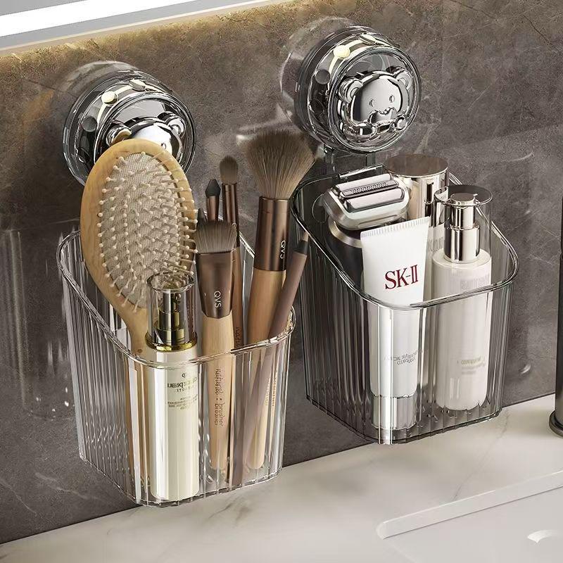 Wandmontierter Korb zur Aufbewahrung von Knoblauch & Zwiebeln mit Saugnapf