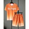Fashion Men's Set Tiger Zebra Stripe Colorful Printed Men's T-shirt and Shorts 2 Piece Set Summer Casual Outdoor Men's and Women's T-shirt Sets