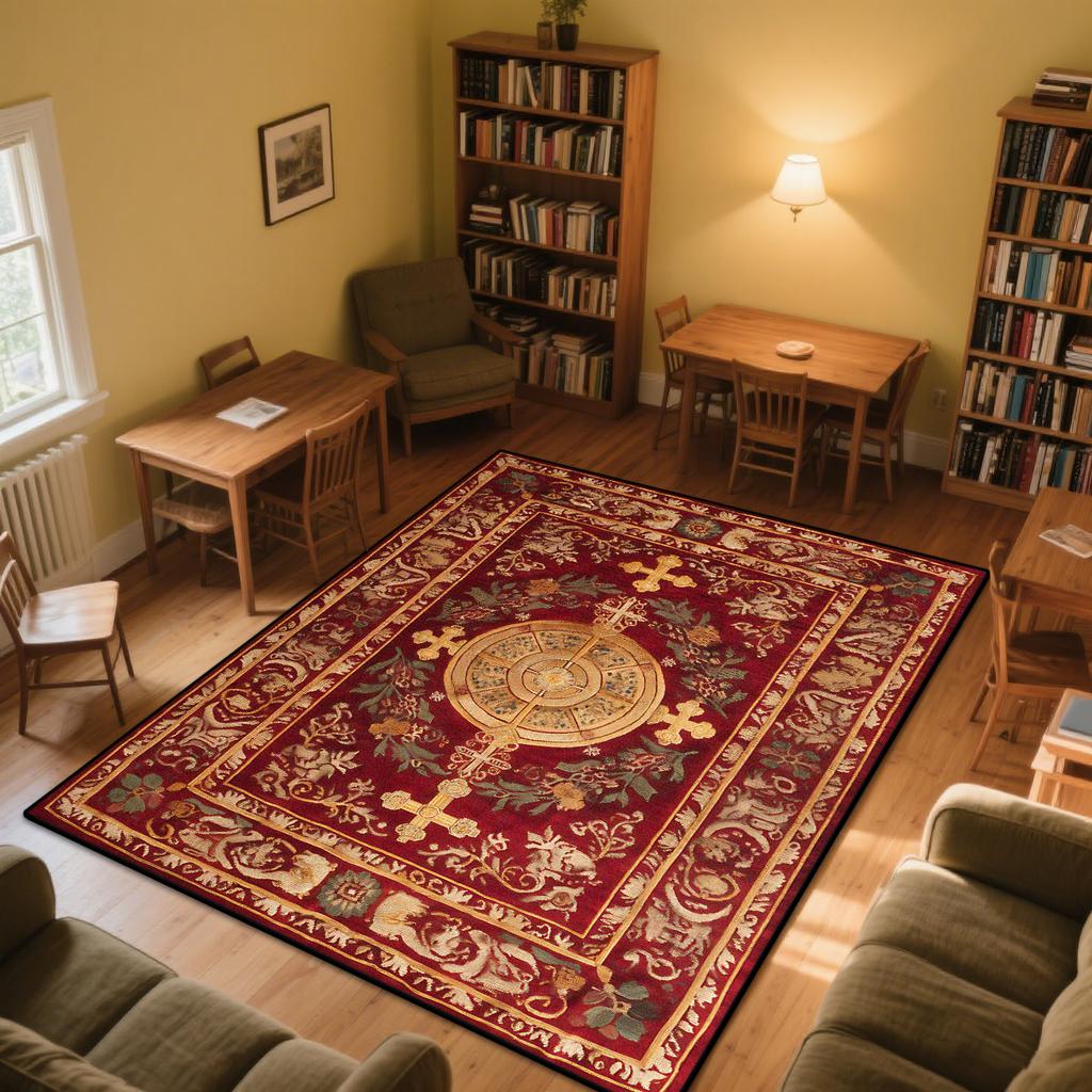 Persian Tradition Carpets for Living Room Cross Pattern Decoration Home Bedroom Bedside Soft Rug Study Cloakroom Washable Mats