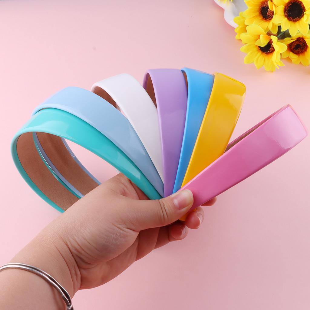 Women's PU Leather Headband 3cm Wide Non-Slip Fashion Hair Accessories for Kids and Girls Children Party Headwear Hairbands