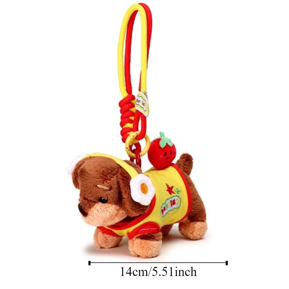 Fluffy Puppy Car Key Ring Girl Heart Animal Puppy Dolls Keyring  Hanging Accessory
