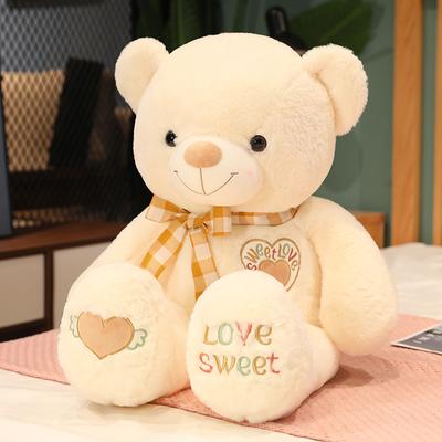 High Quality Huggable Bear Doll Bow Tie Bear Rag Doll Plush Toy Teddy Bear Birthday Gift Girl Sleeping Hug