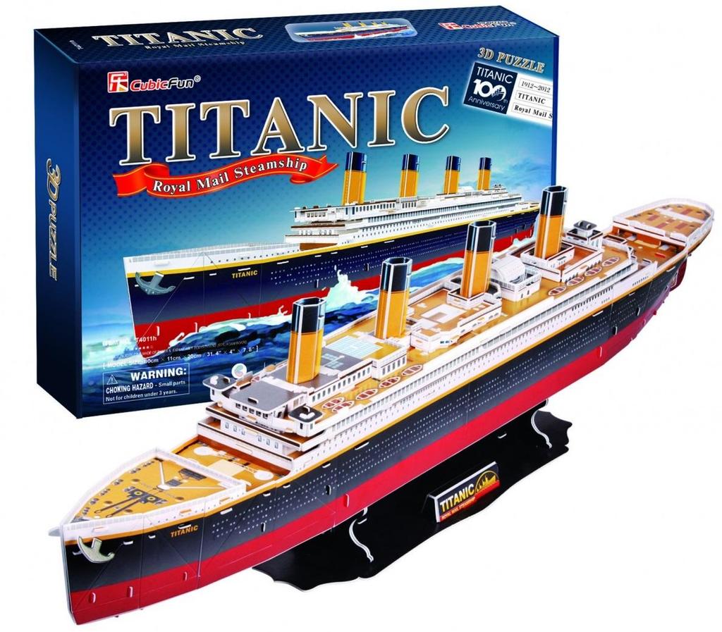 PUZZLE 3D STATEK TITANIC ZESTAW XL 113EL 0110
