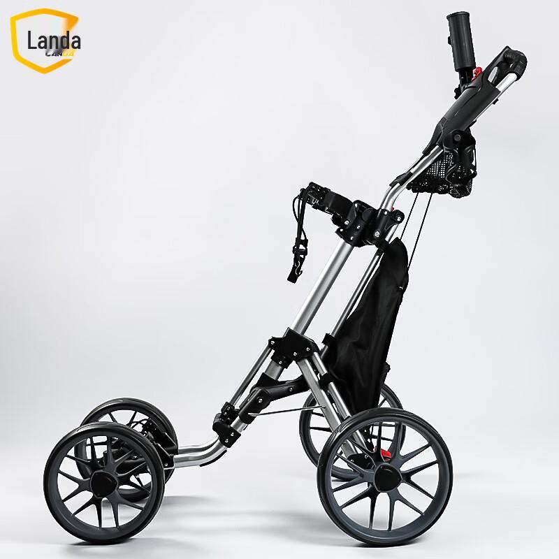 Landa Golf Foldable 4-Wheel Push Cart