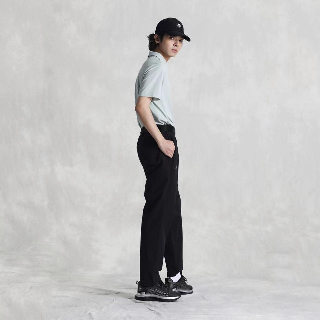 Kappa Gara Series Color Block Cool And Breathable Skin-Friendly Short Sleeve Polo Shirt Men Tops Gravel-Green K0E32PD43-3125