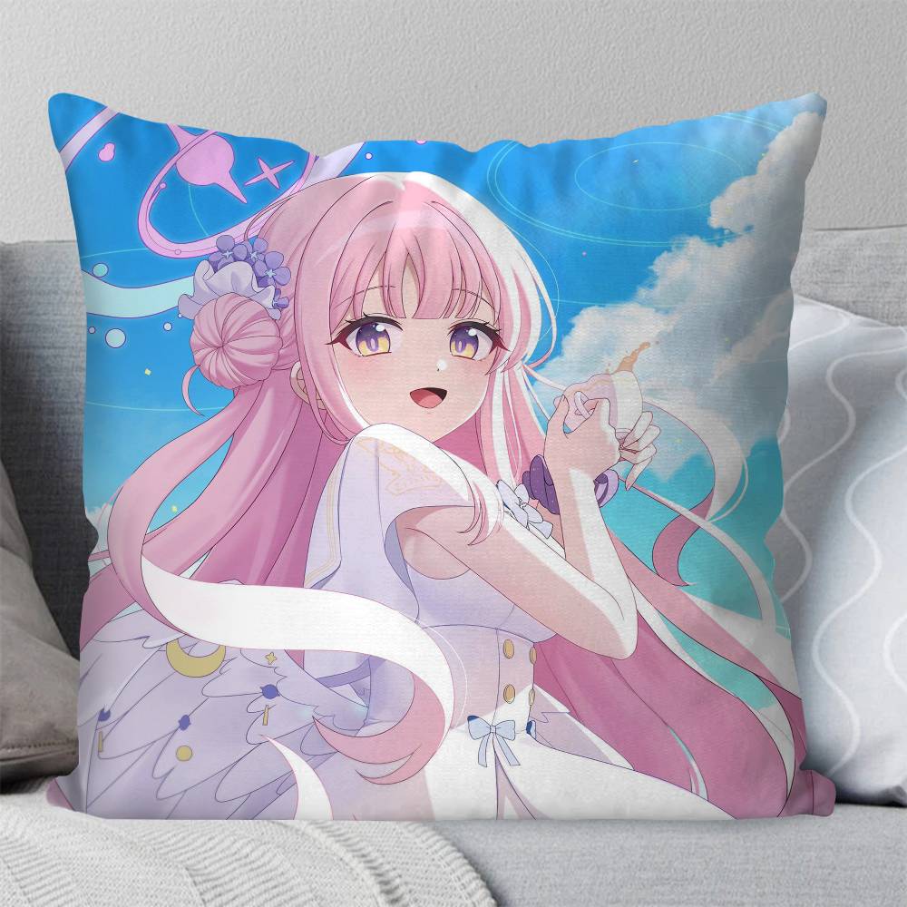 Misono Mika Anime Bblue Archive Pillow Case Fashion Square Pillowcase Bedroom Sofa Room Ins Decoration Leisure