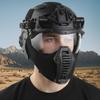 Maschera Airsoft con Occhiali Protezione Integrale Casco Protettivo per Paintball Festa Cosplay