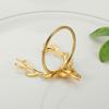 6Pcs Reusable Elk Head Napkin Holder Electroplated Napkin Buckle Christmas Deer Napkin Ring  Wedding