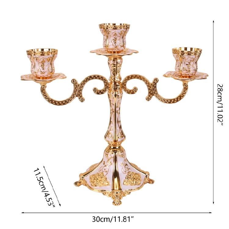 Elegant European Metal Candle Holder for Festival Occasion Night Decorations