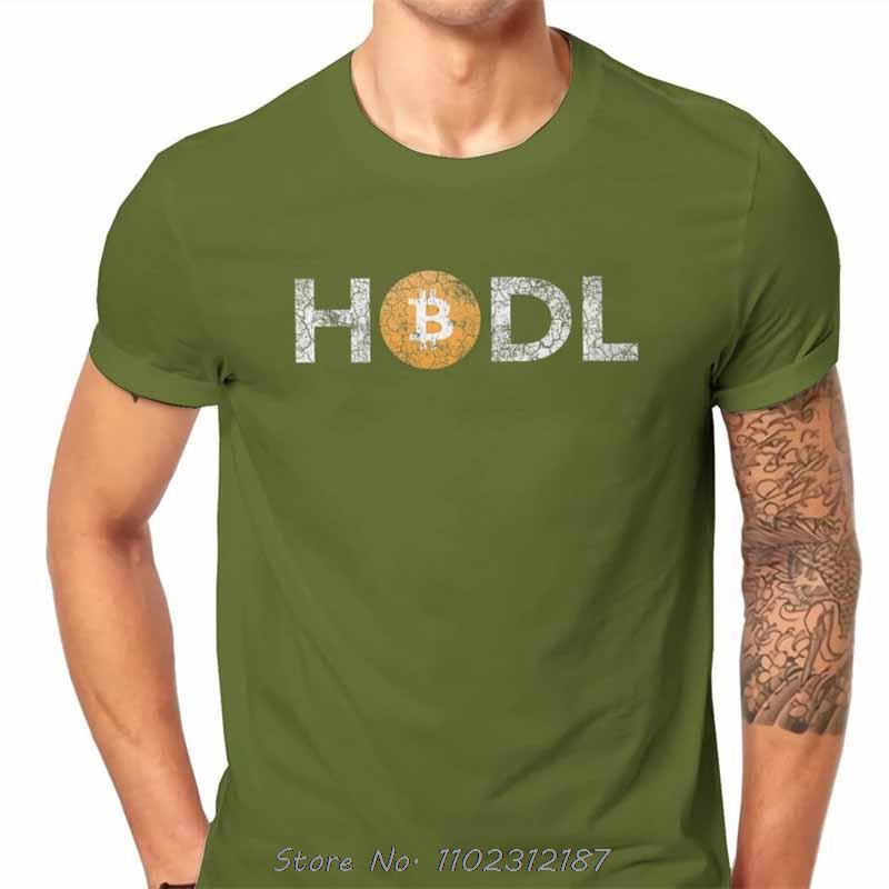 Bitcoin Cryptocurrency Meme Vintage Hodl T Shirt Vintage Goth Summer Loose Cotton Men's Camisa Streetwear Harajuku O-Neck Tshirt