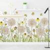 Retro Pastoral Art Dandelion Wall Stick Living Room Bedroom Restoring Garden Art Plant Flower Self-stick Wall Decoration Paper