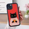Cute Coffee Cat Thicken TPU Mobile Phone Case for iPhone 17 16 15 14 13 12 11 Air Pro Max Plus Colorful Cover