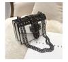 Chain small bag women's 2025 new trendy retro shoulder bag rivet small square bag Korean version messenger bag