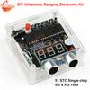 DC 4,5-5,5V DIY ultrazvukový měřicí elektronický kit 51 STC Jednoprocesorový LED ultrazvukový dálkoměr 5CM-3M Radarový alarm DC 5,5*2,1MM