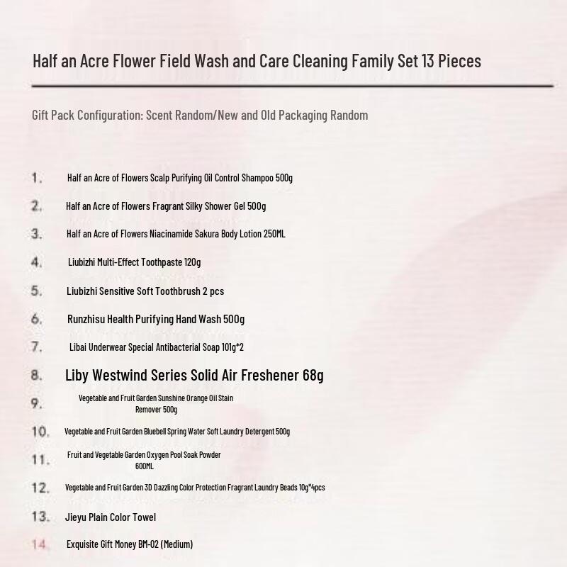 Little Dream Garden 13-Piece Family Washing & Cleaning Gift Set