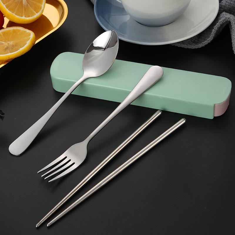 304 Stainless Steel Cutlery Set: Custom Logo Chopsticks, Spoon & Fork for Events