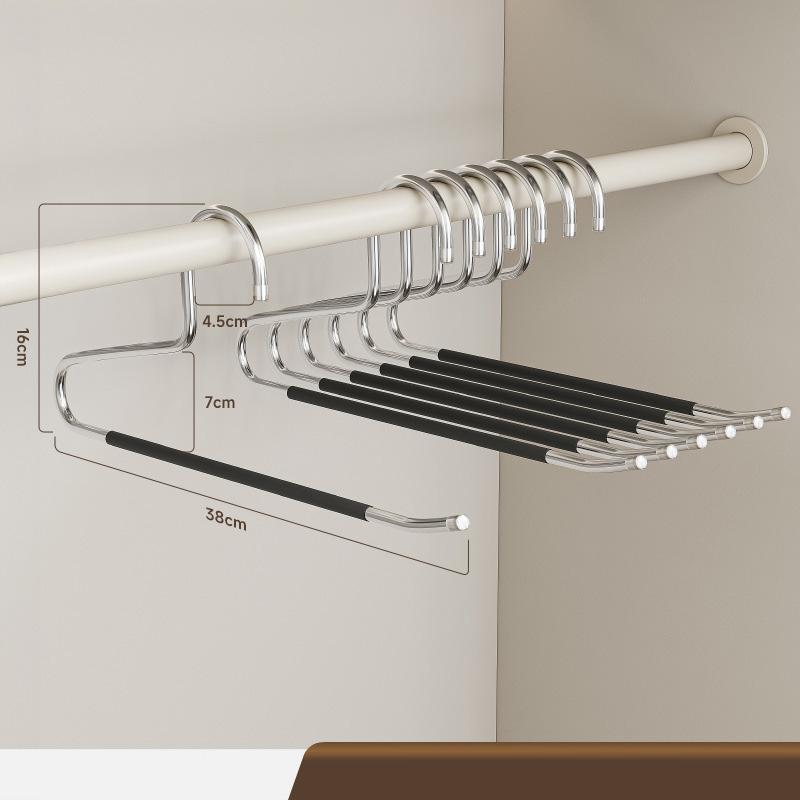 

5 шт. Вешалка для брюк гусиного типа из нержавеющей стали Z-образной формы противоскользящая вешалка для хранения брюк и полотенец органайзер для шкафа вешалки вешалка для одежды