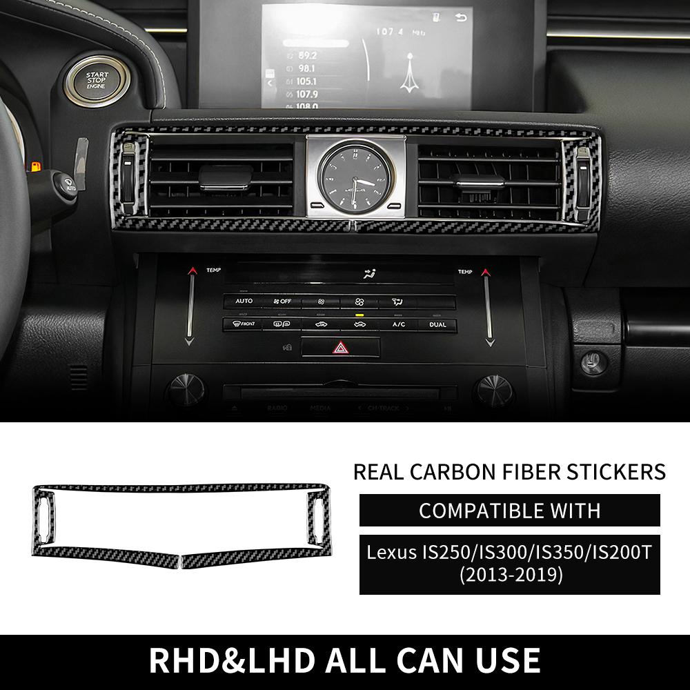 Real Soft Carbon Fiber Sticker For Lexus IS 250 300 350 200T 2013 2014 2015 2016 2017 2018 Car Outlet Frame Accessories