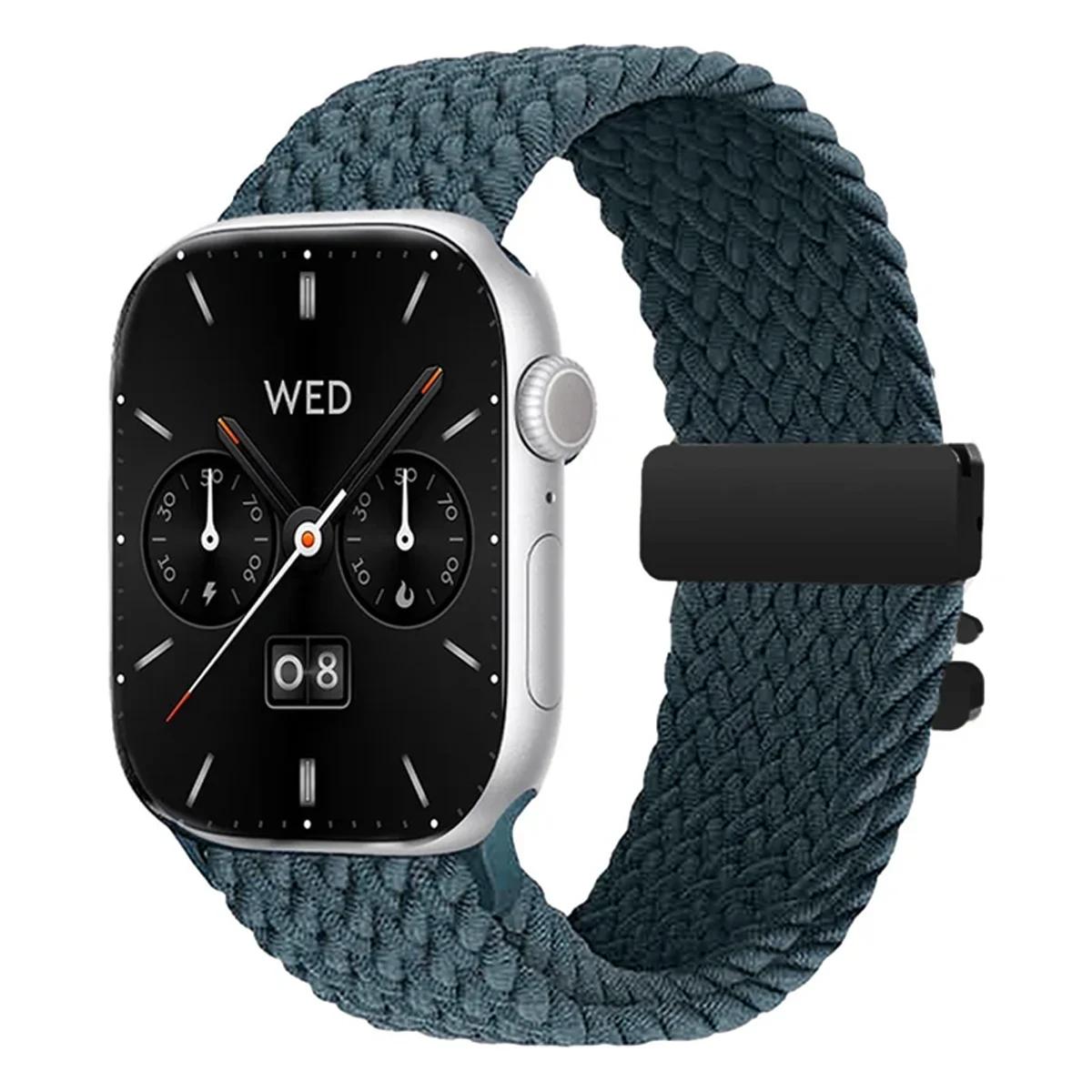 

Плетеный ремешок для ремешков Apple Watch 40 мм 44 мм 46 мм 42 мм 49 мм 45 мм 41 мм 38 мм Браслет IWatch Series 10 SE 9 8 7 6 Ultra 2 полосы S10 46-42 44 45 49mm