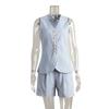 V-neck Sleeveless Vest Shorts Set V-neck Sleeveless Vest Leisure Shorts Set