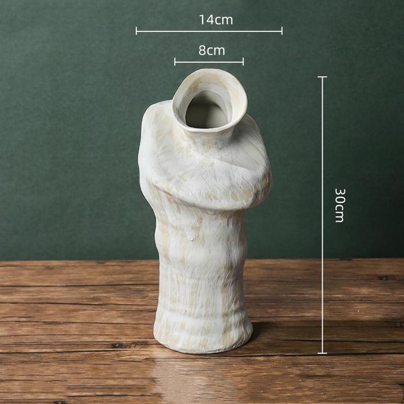 Keramikvase Handgefertigt Grobkeramik Blumenvase Keramik Handwerk Blumenarrangement Zubehör Heimdekoration