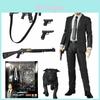 Hochwertig gefertigte Medicom Toy Mafex 085 John Wick Chapter 2 Actionfigur mit dekorativen Display-Merkmalen