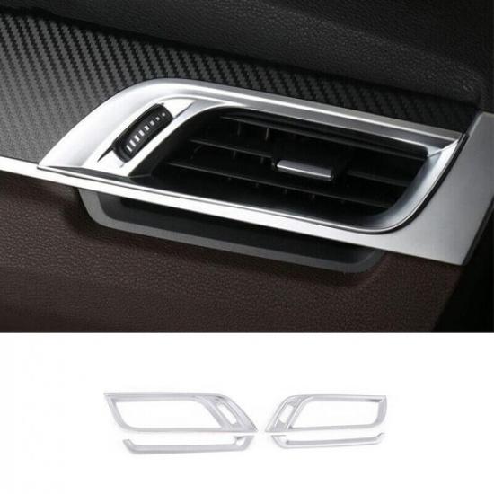 Fit For BMW X2 F39 2018- Matte Silver Left And Right Air Outlet Vent Trim